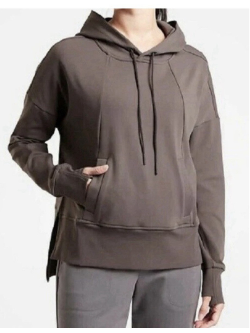 Athleta Taupe Mission Hoodie Size Small Women’s Athletic